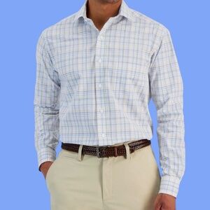 Club Room Men's Regular Fit Aldo Plaid Dress Shirt Yellow Blue new /PICK SIZE